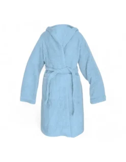 Accappatoio Azzurro Hi Tech in Spugna di Cotone per Bambino con Cappuccio, 400 gr/mq, Tex Family, Made in Italy