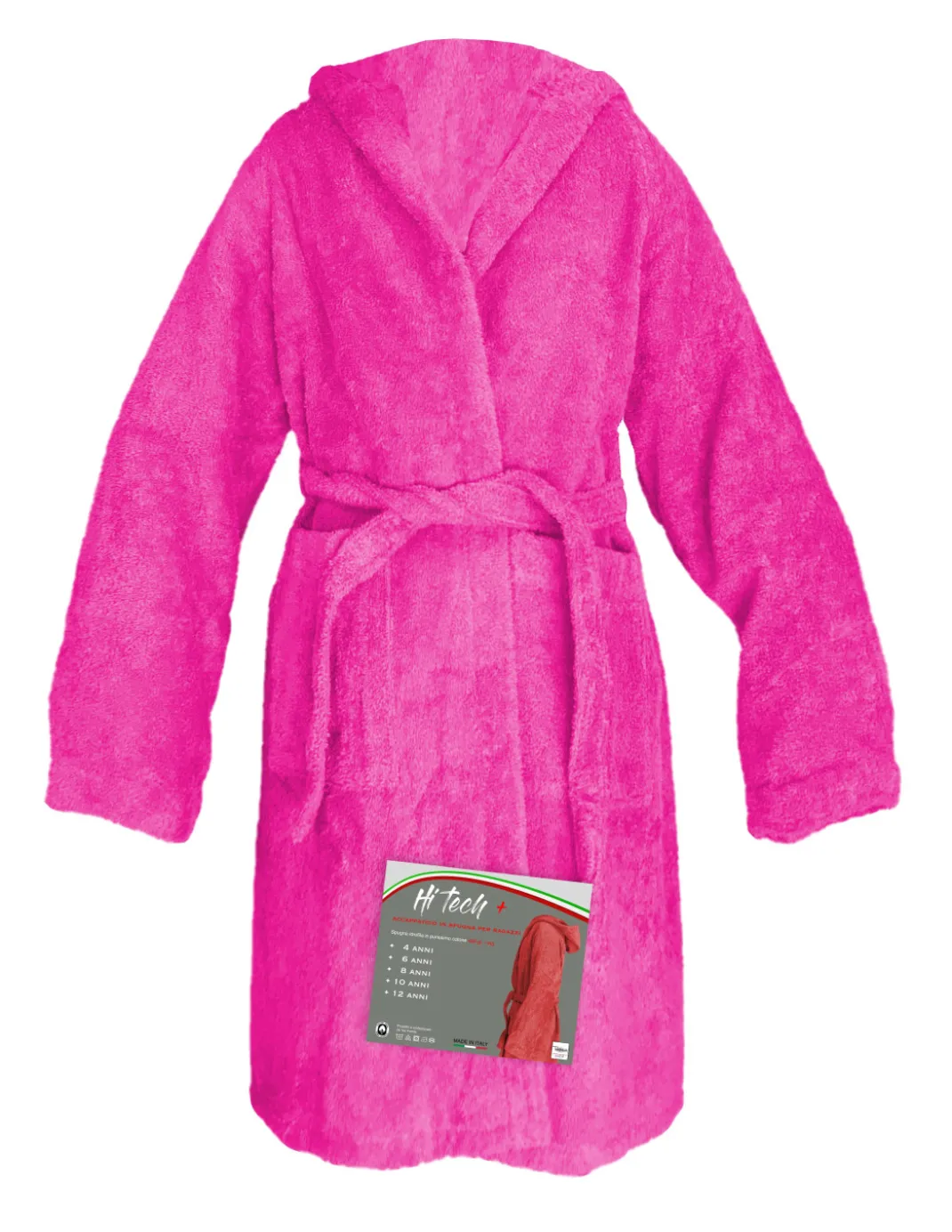 ACCAPPATOIO HI TECH + © BIMBA bambina RAGAZZA IN SPUGNA di puro cotone MADE IN ITALY ROSA