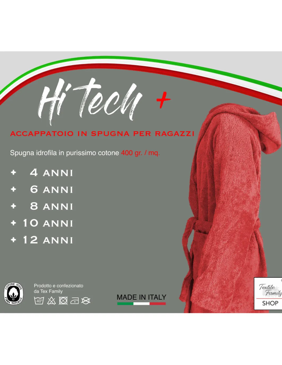 ACCAPPATOIO HI TECH + © BIMBO bambino RAGAZZO IN SPUGNA di puro cotone MADE IN ITALY BLUETTE