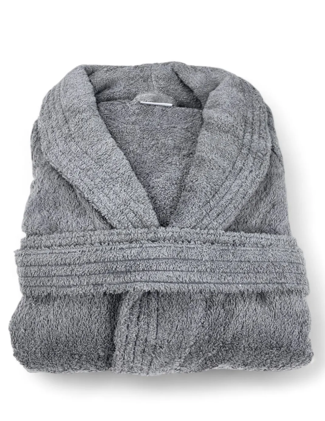 ACCAPPATOIO in Spugna a SCIALLE Senza Cappuccio Grigio in Puro Cotone Made in Italy
