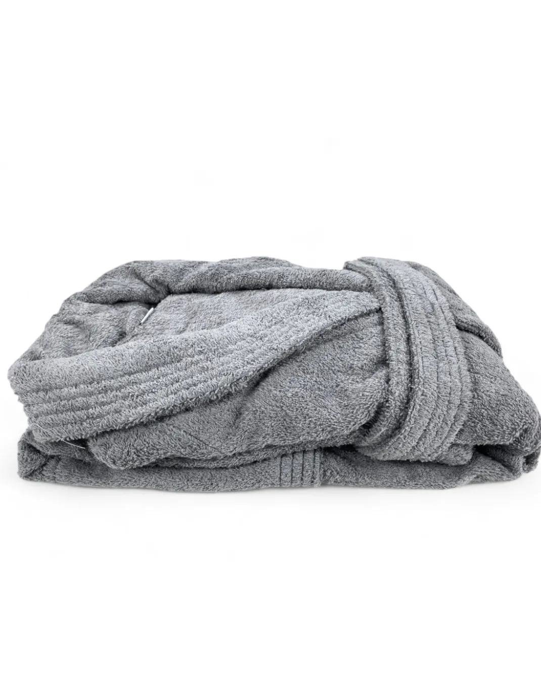 ACCAPPATOIO in Spugna a SCIALLE Senza Cappuccio Grigio in Puro Cotone Made in Italy