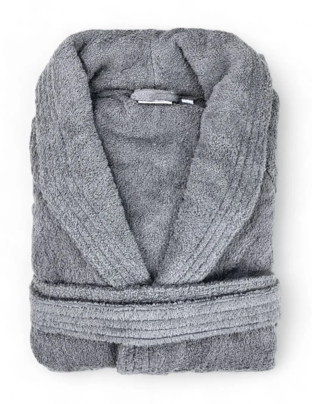 ACCAPPATOIO in Spugna a SCIALLE Senza Cappuccio Grigio in Puro Cotone Made in Italy
