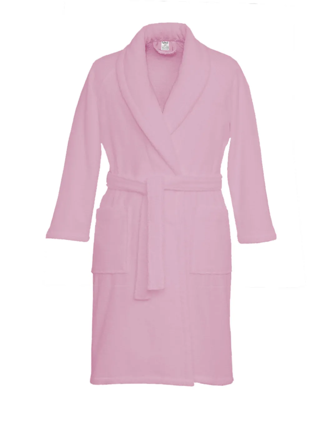ACCAPPATOIO in Spugna a SCIALLE Senza Cappuccio ROSA in Puro Cotone Made in Italy