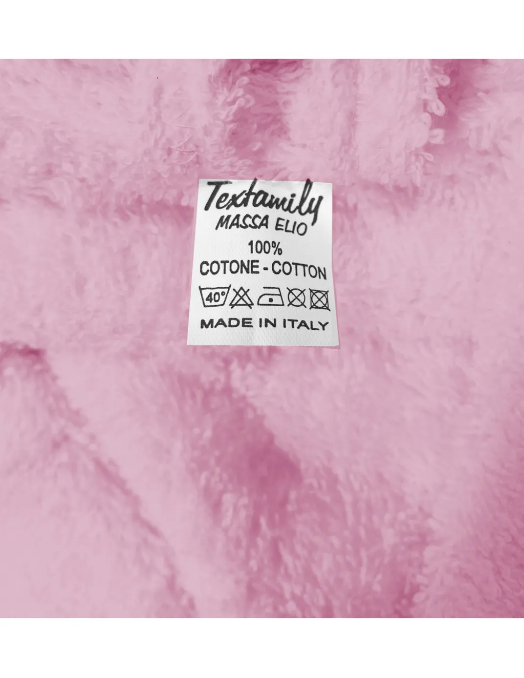 ACCAPPATOIO in Spugna a SCIALLE Senza Cappuccio ROSA in Puro Cotone Made in Italy