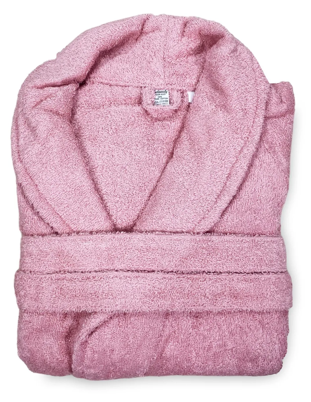ACCAPPATOIO in Spugna a SCIALLE Senza Cappuccio ROSA in Puro Cotone Made in Italy