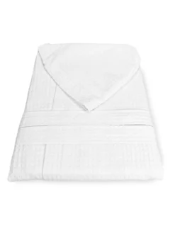 ACCAPPATOIO Nido Ape BEE© in Puro cotone con Cappuccio da Adulto BIANCO