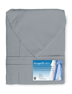 ACCAPPATOIO Nido Ape BEE© in Puro cotone con Cappuccio da Adulto GRIGIO