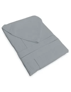 ACCAPPATOIO Nido Ape BEE© in Puro cotone con Cappuccio da Adulto GRIGIO