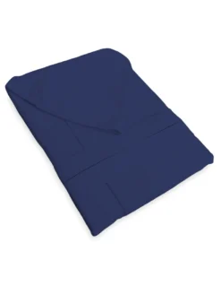 ACCAPPATOIO Nido Ape BEE© in Puro cotone con Cappuccio da Adulto BLU SCURO