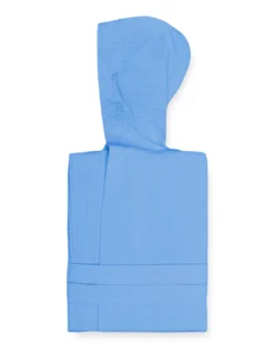 ACCAPPATOIO Nido Ape BEE© in Puro cotone con Cappuccio da Adulto AZZURRO
