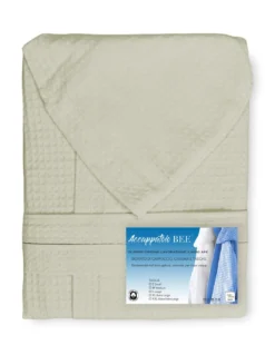 ACCAPPATOIO Nido Ape BEE© in Puro cotone con Cappuccio da Adulto BEIGE