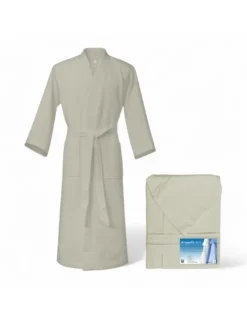 ACCAPPATOIO Nido Ape BEE© in Puro cotone con Cappuccio da Adulto BEIGE