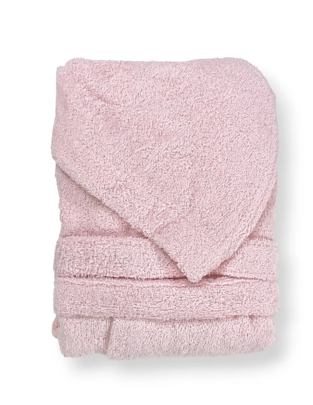 Accappatoio Rosa Chiaro Hi Tech in Spugna di Cotone per Bambino con Cappuccio, 400 gr/mq, Tex Family, Made in Italy