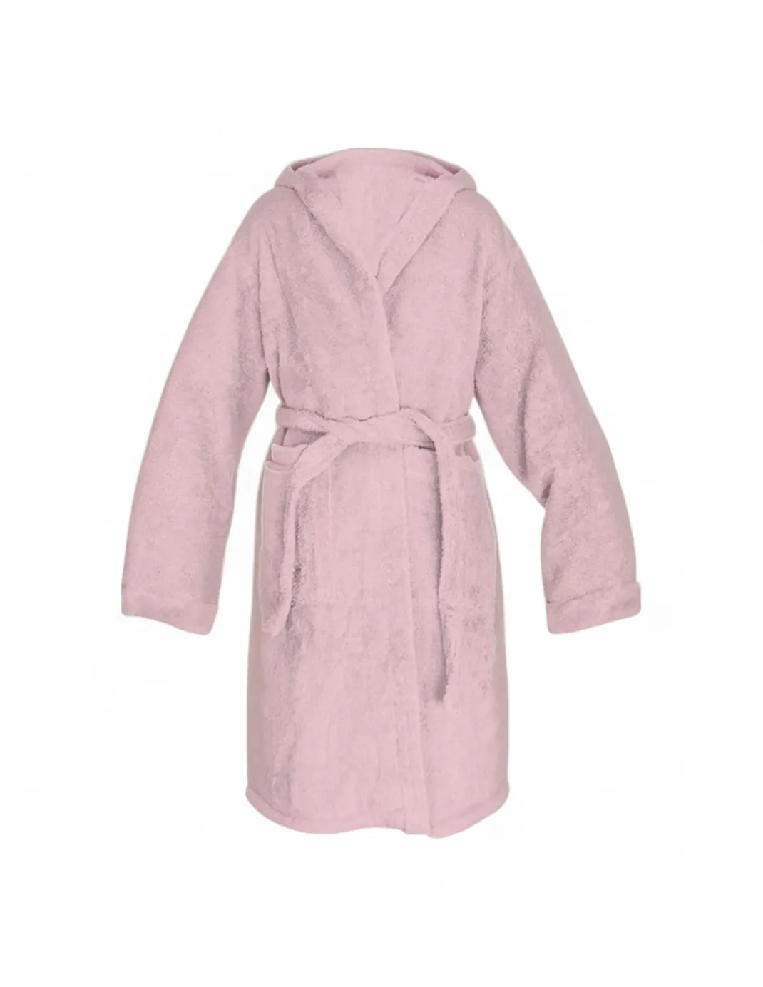Accappatoio Rosa Chiaro Hi Tech in Spugna di Cotone per Bambino con Cappuccio, 400 gr/mq, Tex Family, Made in Italy
