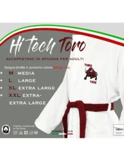 ACCAPPATOIO TORO TORINO ADULTO in SPUGNA di puro cotone