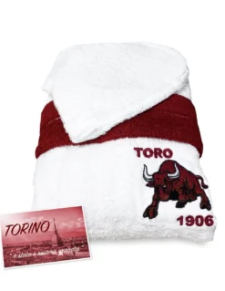 ACCAPPATOIO TORO TORINO BIMBO bambino RAGAZZO IN SPUGNA di puro cotone MADE IN ITALY