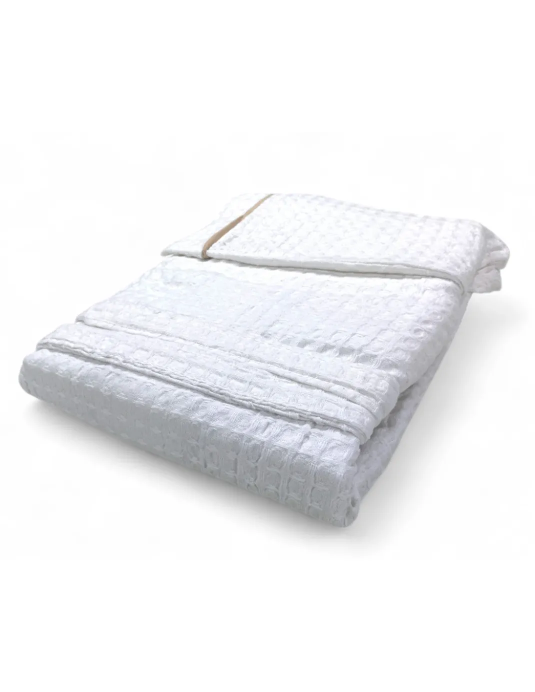 Accappatoio Uomo Donna in Cotone con Cappuccio, BEEApone® Nido d’Ape, Colore Bianco, Asciugatura Rapida, Morbido