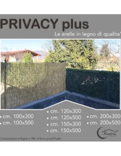 Arelle Privacy Plus – Arella Frangivista in Canne Naturali tipo Bambù, Canniccio per Balcone e Recinzione