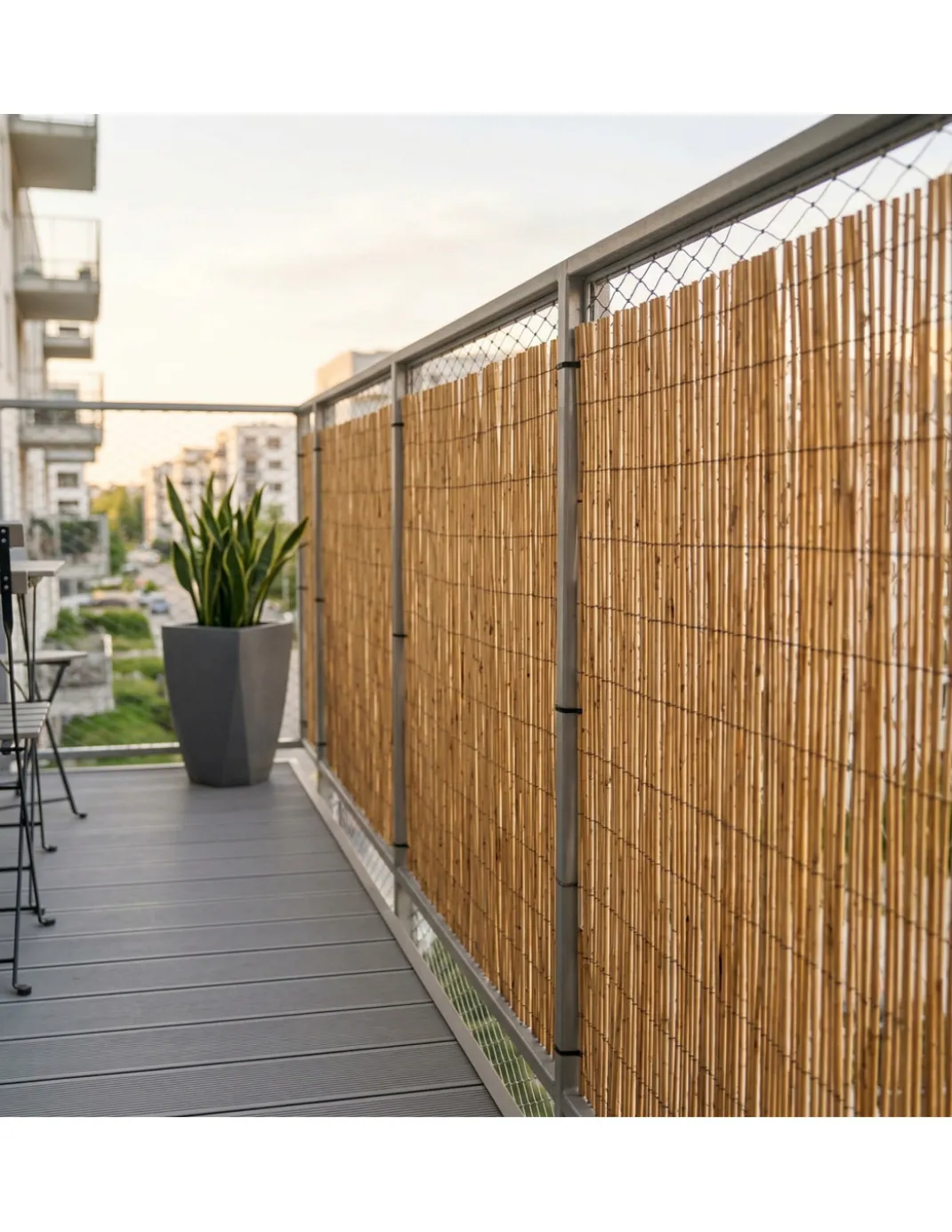 Arelle Privacy Plus – Arella Frangivista in Canne Naturali tipo Bambù, Canniccio per Balcone e Recinzione