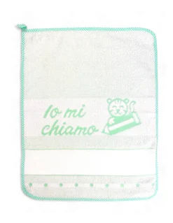 Asciugamani Asilo 40x55 cm, Puro Cotone Double Face, Set Asilo Nido, Tela Aida da Ricamare, Made in Italy, Morbido e Resistente