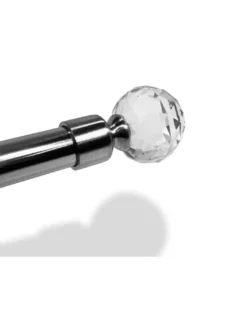 BASTONE IN ACCIAIO Per TENDA Regolabile DIAMETRO 19 MM. Completo di ANELLI mod. Diamante
