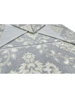 BAULETTO ROSY in raso GRIGIO MATRIMONIALE lenzuolo e COPRILETTO idea SPOSA