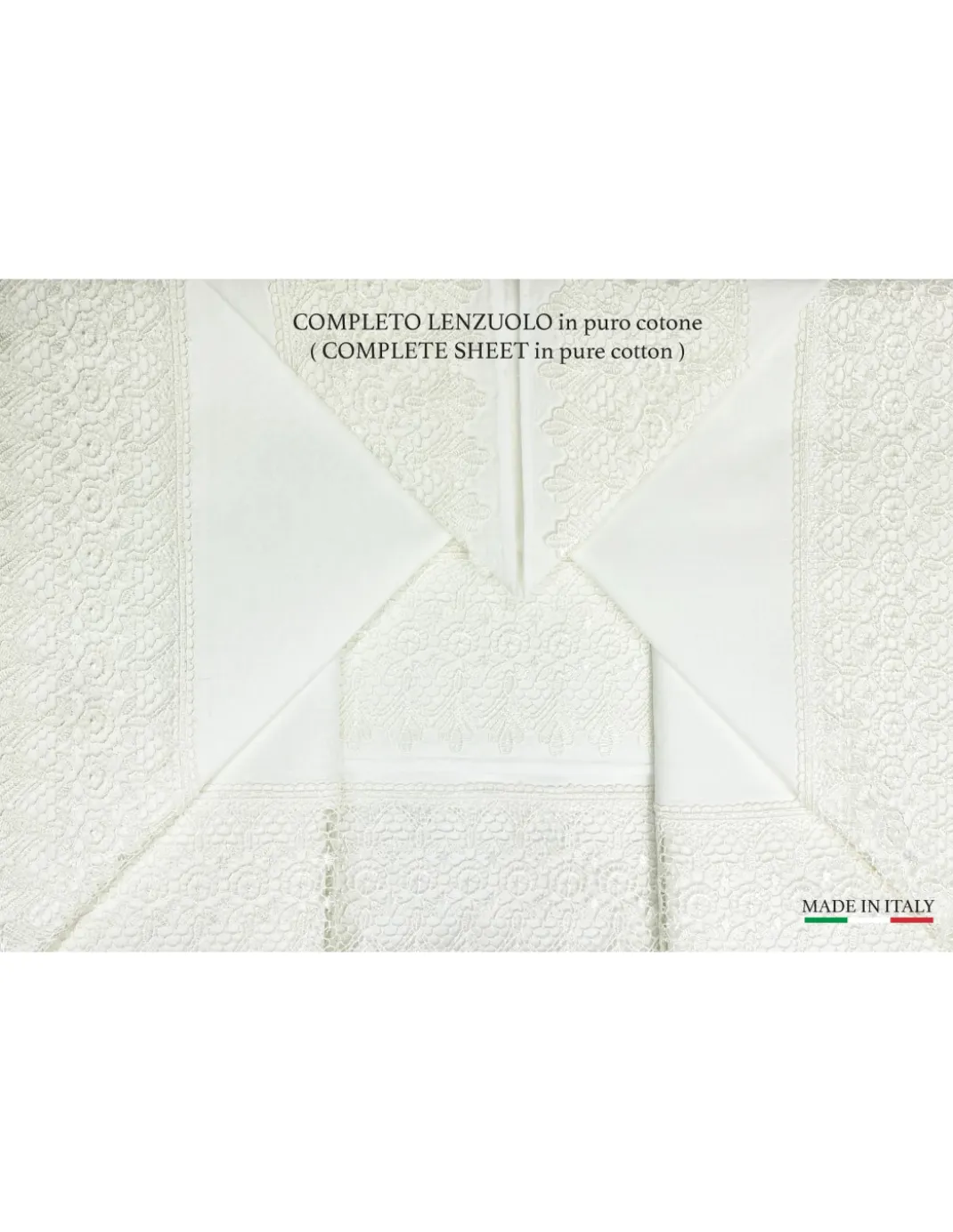 BAULETTO SUSY rifinito con Pizzo Macramè MATRIMONIALE lenzuolo e COPRILETTO idea SPOSA