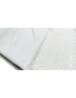 BAULETTO TOP Pizzo Alto rifinito con Pizzo Macramè MATRIMONIALE lenzuolo e COPRILETTO idea SPOSA
