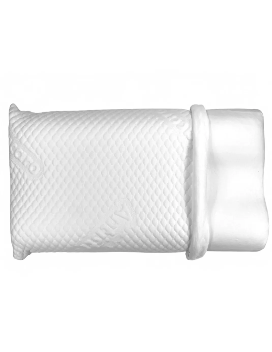 BUBBLES Cuscino Cervicale Memory Foam - Ortopedico, Antiacaro, Anallergico, Sfoderabile con Fodera Massaggiante, 75x45 cm