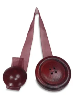 CALAMITA FERMA TENDA IN LEGNO CALAMITE PER TENDE LEGATENDE BOTTONE ROSSO BORDEAUX