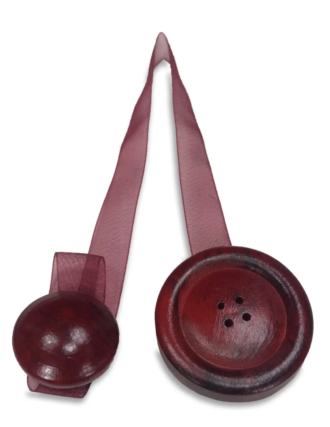 CALAMITA FERMA TENDA IN LEGNO CALAMITE PER TENDE LEGATENDE BOTTONE ROSSO BORDEAUX