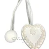 CALAMITA FERMA TENDA IN LEGNO CALAMITE PER TENDE LEGATENDE CUORE SHABBY BIANCO