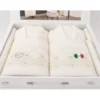 Completo Bagno Sposi 13 Pezzi Puro Cotone con Bauletto Made in Italy