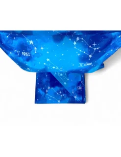 Completo Lenzuola Blu – Segni Zodiacali Mistici – Cotone 100% Made in Italy – Qualità Artigianale