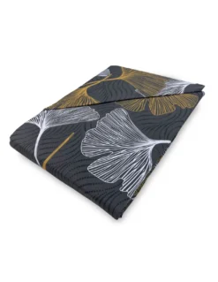 Completo Lenzuola Invernale Flanella Petali Oro - Puro Cotone Felpato Anti-Pilling - Made in Italy