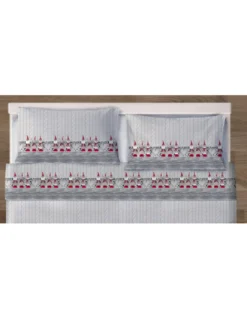 COMPLETO lenzuola LENZUOLA Tirolese PUPAZZI in Puro Cotone Made in Italy