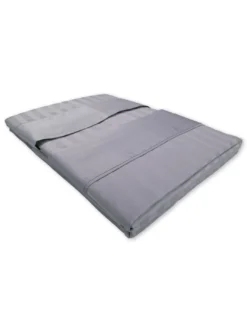Completo Lenzuola Matrimoniali Cotone Grigio Piombo Levante, Set Lenzuola Letto Matrimoniale, Raso Puro Cotone Rigato