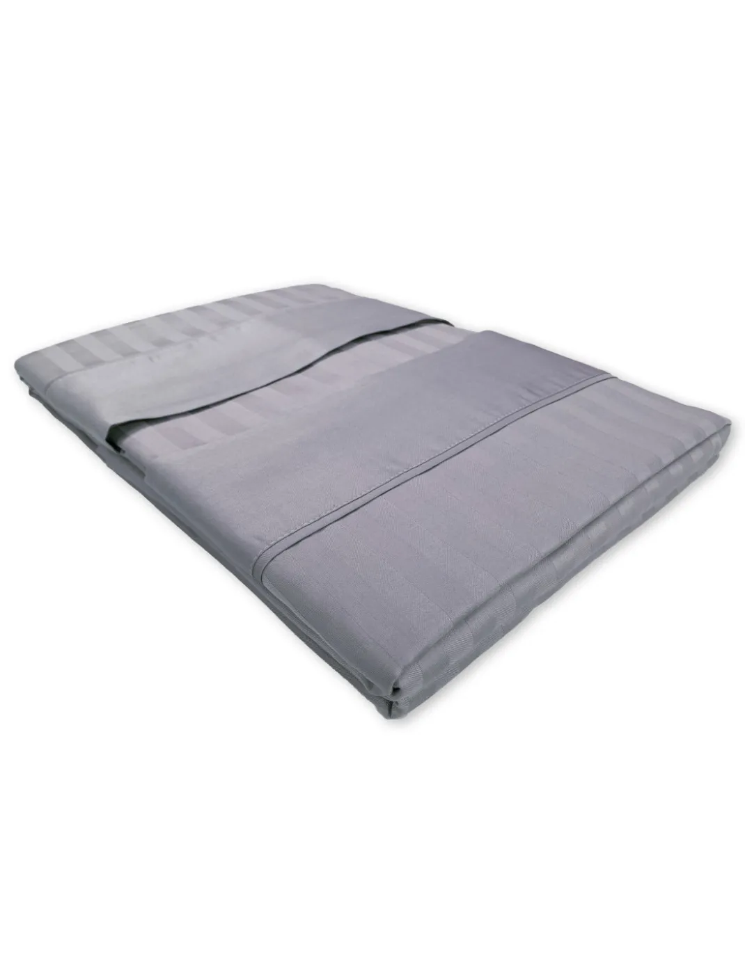 Completo Lenzuola Matrimoniali Cotone Grigio Piombo Levante, Set Lenzuola Letto Matrimoniale, Raso Puro Cotone Rigato