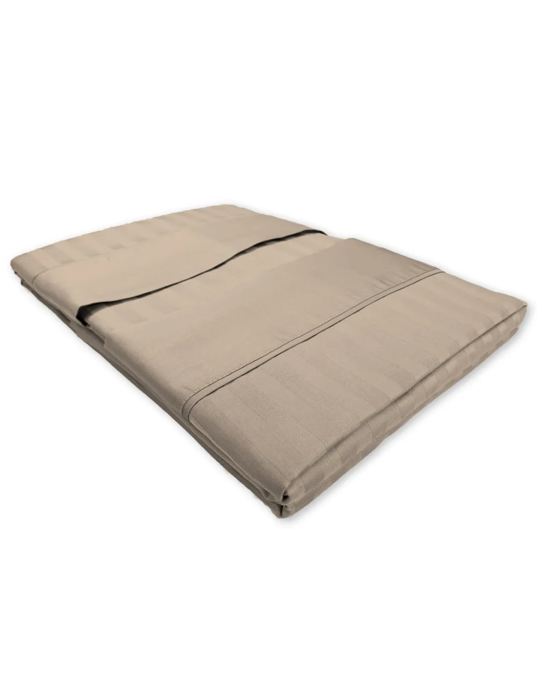 Completo Lenzuola Matrimoniali Cotone Tortora Levante, Set Lenzuola Letto Matrimoniale, Raso Puro Cotone Rigato