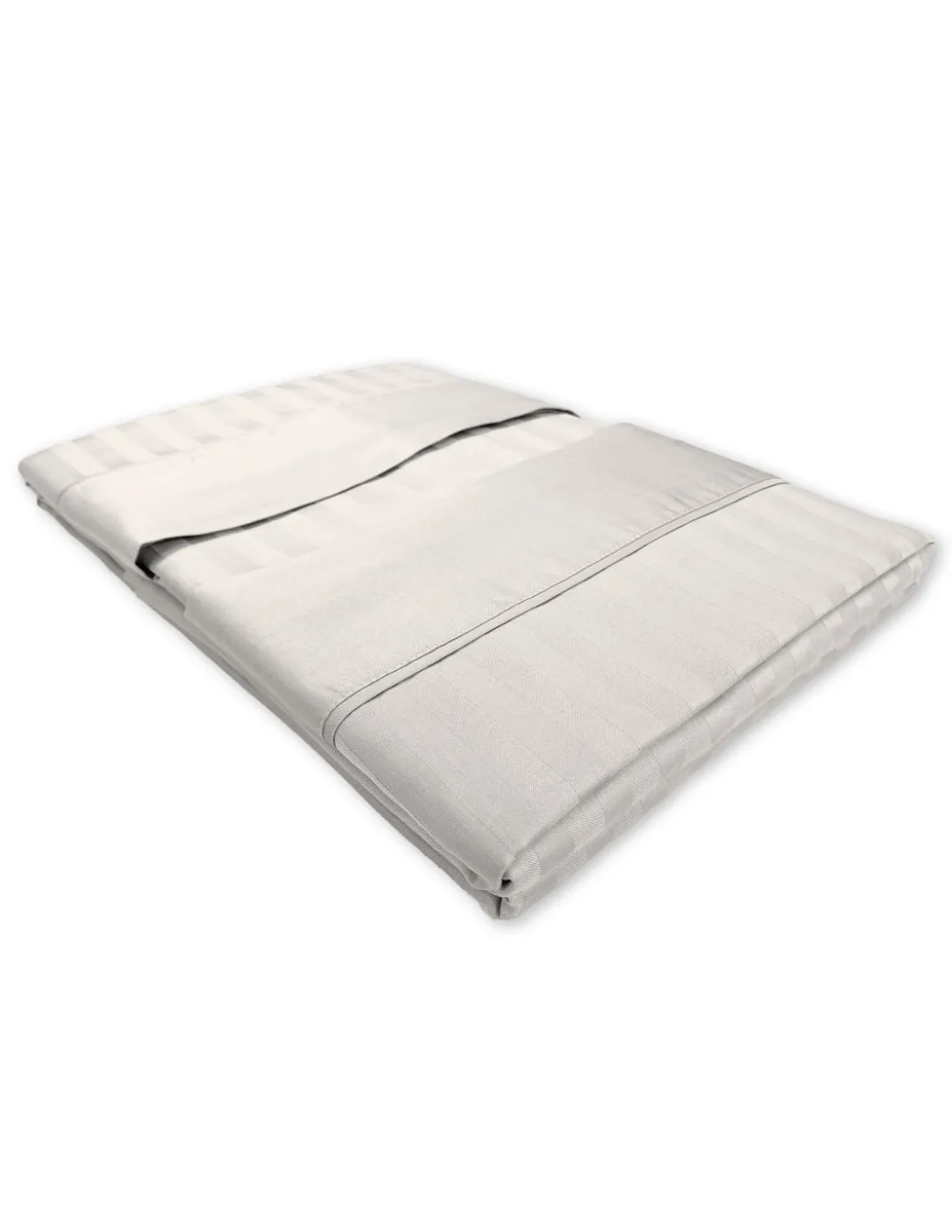 Completo Lenzuola Matrimoniali Cotone Grigio Chiaro Levante, Set Lenzuola Letto Matrimoniale, Raso Puro Cotone Rigato