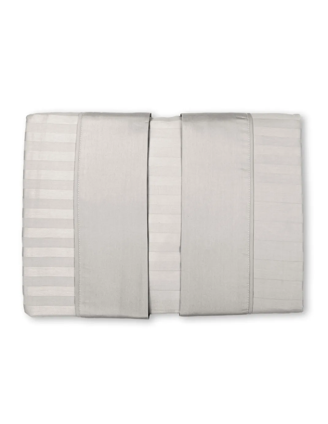 Completo Lenzuola Matrimoniali Cotone Grigio Chiaro Levante, Set Lenzuola Letto Matrimoniale, Raso Puro Cotone Rigato