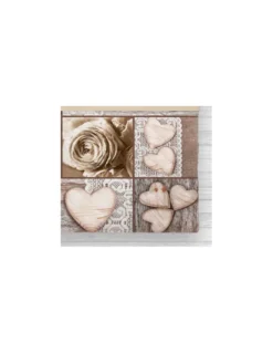 COMPLETO LENZUOLO DIGITALE LENZUOLA COPRILETTO HAPPY SHABBY CUORE 2