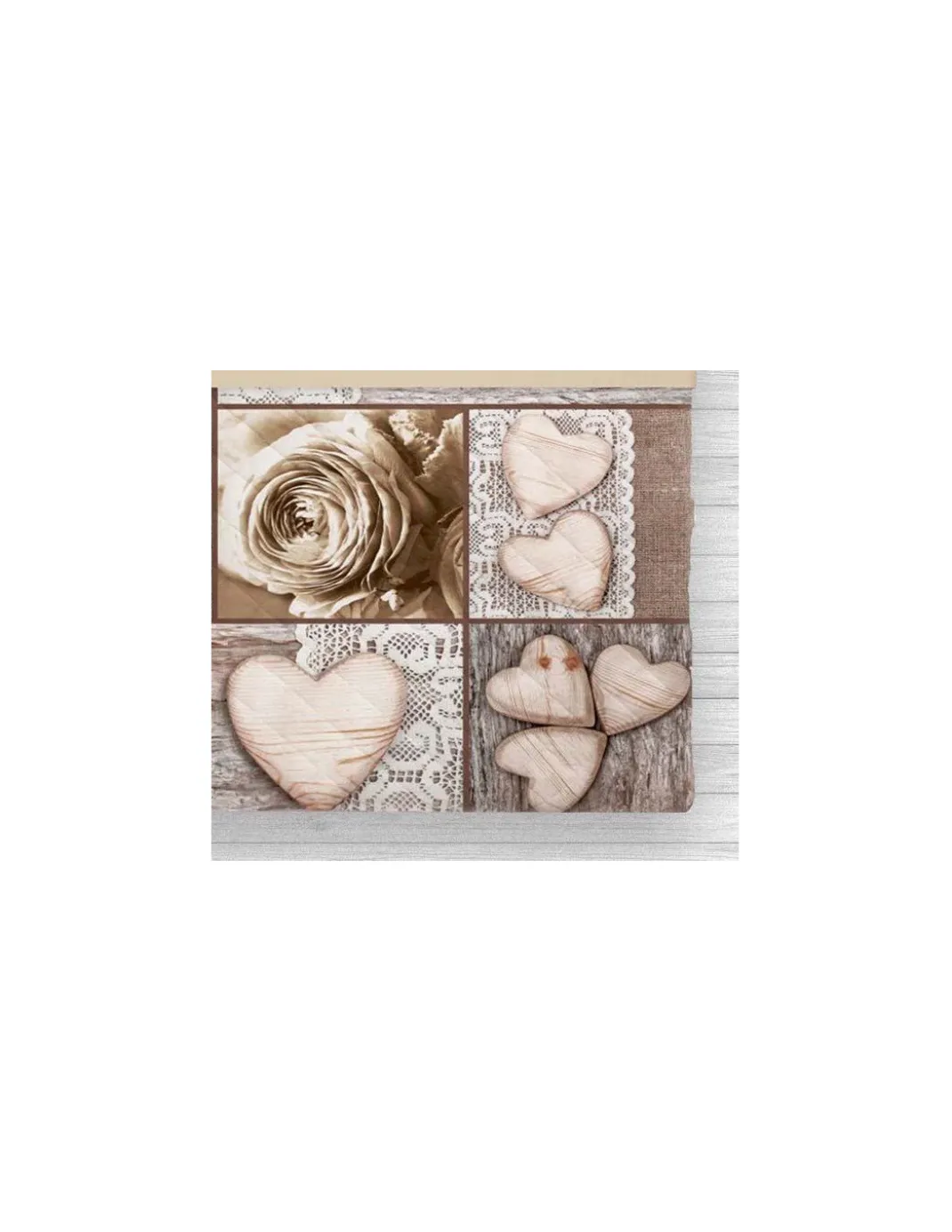 COMPLETO LENZUOLO DIGITALE LENZUOLA COPRILETTO HAPPY SHABBY CUORE 2