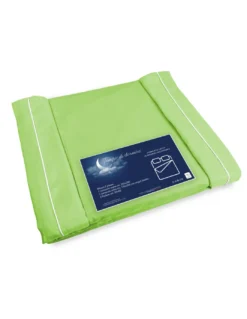 COMPLETO LENZUOLO in morbida microfibra TINTA unita VERDE ACIDO Matrimoniale 2 PIAZZE no stiro
