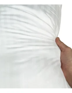 COMPLETO LENZUOLO in morbida microfibra TINTA unita BIANCO Matrimoniale 2 PIAZZE no stiro