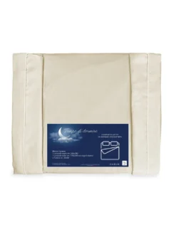COMPLETO LENZUOLO in morbida microfibra TINTA unita BEIGE Matrimoniale 2 PIAZZE no stiro