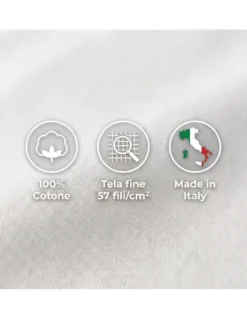 COMPLETO lenzuolo STRONG LENZUOLA tinta unita BIANCO puro COTONE Made in Italy