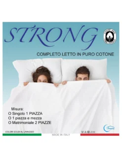 COMPLETO lenzuolo STRONG LENZUOLA tinta unita NERO puro COTONE Made in Italy