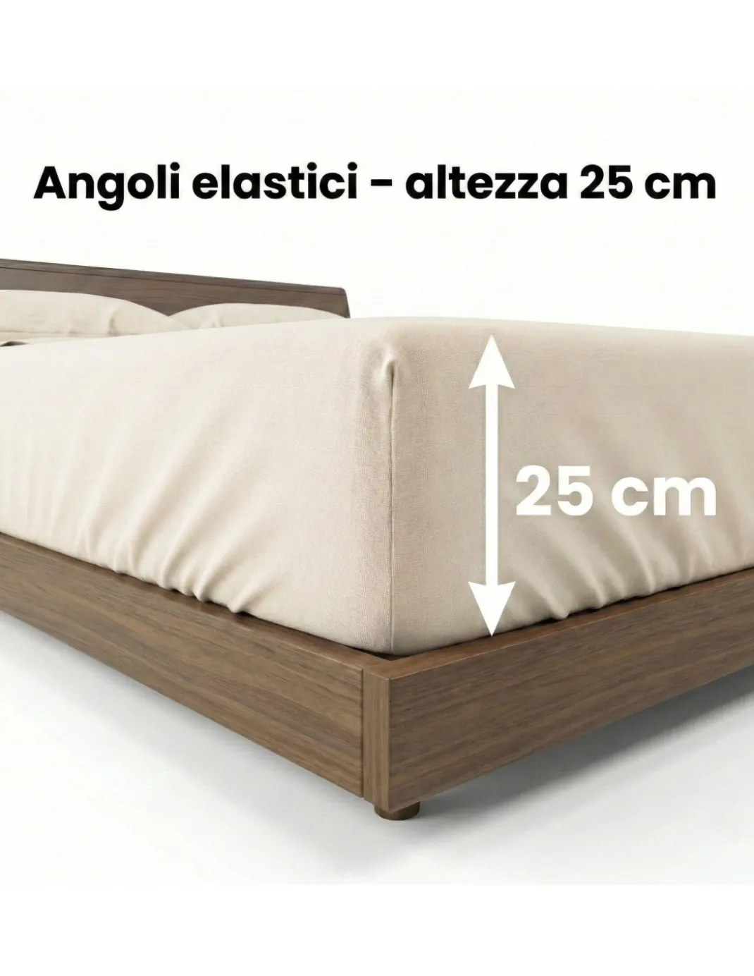 COMPLETO lenzuolo STRONG LENZUOLA tinta unita PANNA puro COTONE Made in Italy