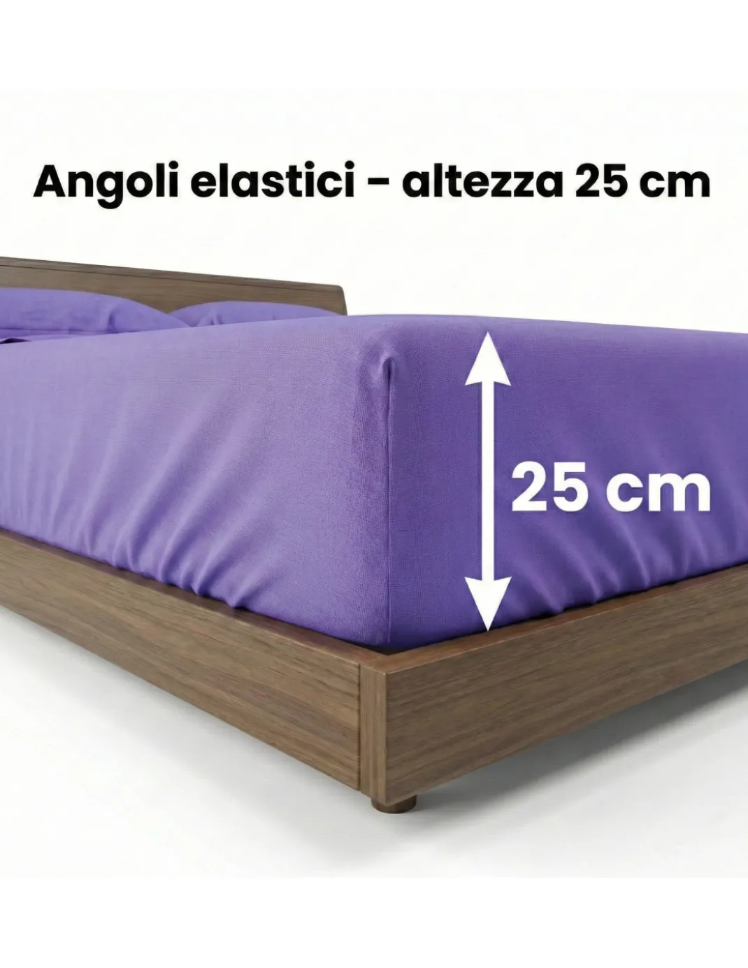 COMPLETO lenzuolo STRONG LENZUOLA tinta unita LILLA puro COTONE Made in Italy